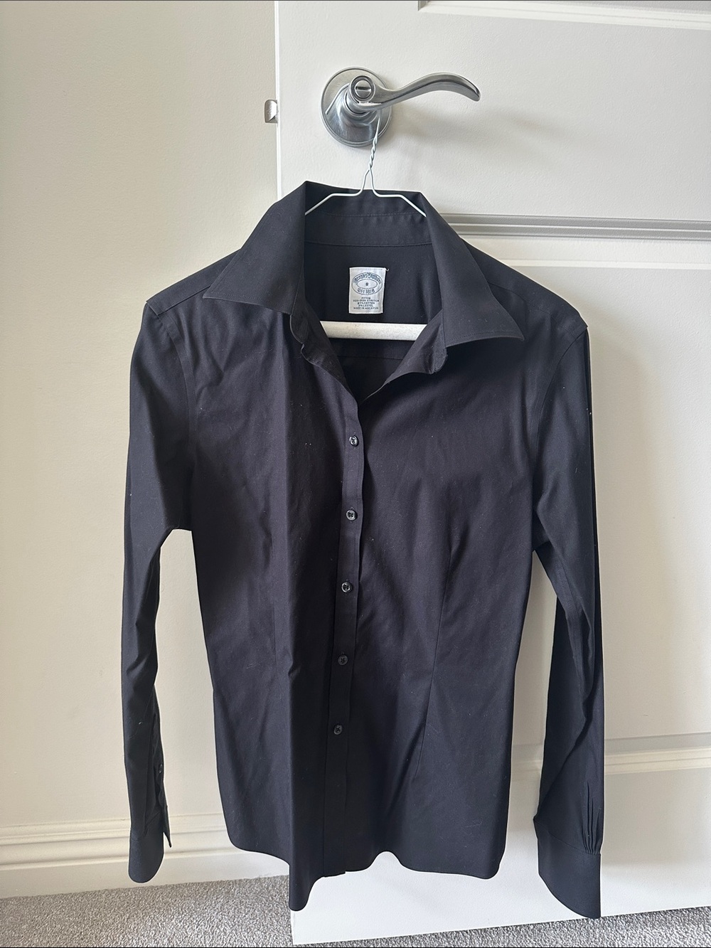 Brooks Brothers Black Women's Button-Up Shirt